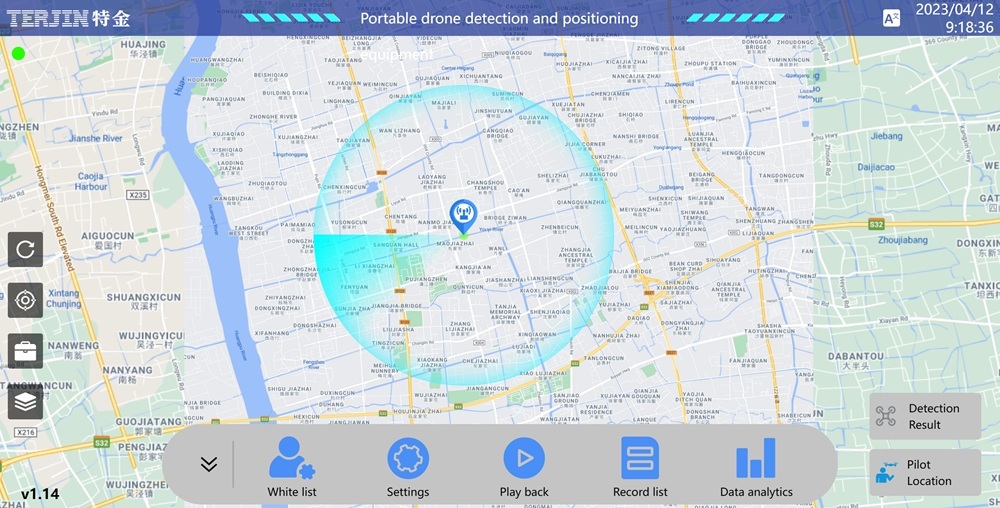 10km Portable Drone Detector Briefcase Style Drone Locator