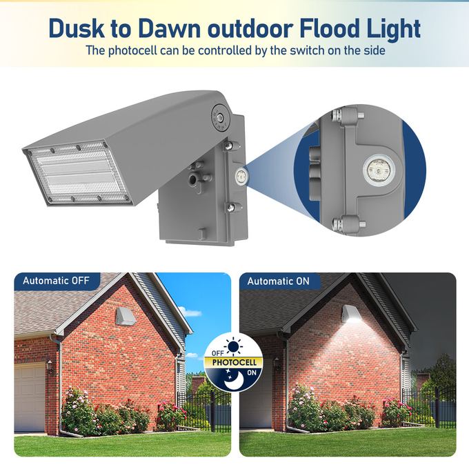 LED Wall Pack Light Waterproof IP65 CCT Power Adjustable Selectable 20W-120W for Outdoor Street