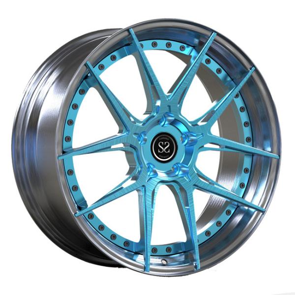 20inch 2 PC Piece Wheels Dark Polish Lips For Volkswagen T6 Monoblock Forged