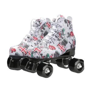 Wholesale Men's Classic Roller Skates Outdoor Roller Skate Premium Black Quad Rink Skates from china suppliers