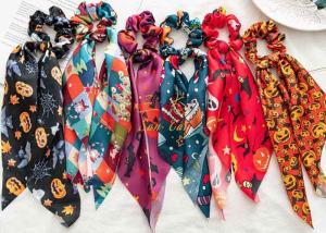 Wholesale Autumn winter Christmas scrunchies Halloween festival streamer lady decorative hair bands accessories from china suppliers
