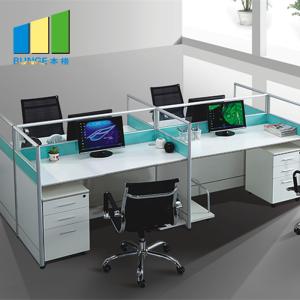 Wholesale Melamine Finish Board Staff Workstation Office Furniture L Shaped 5 Years Warranty from china suppliers