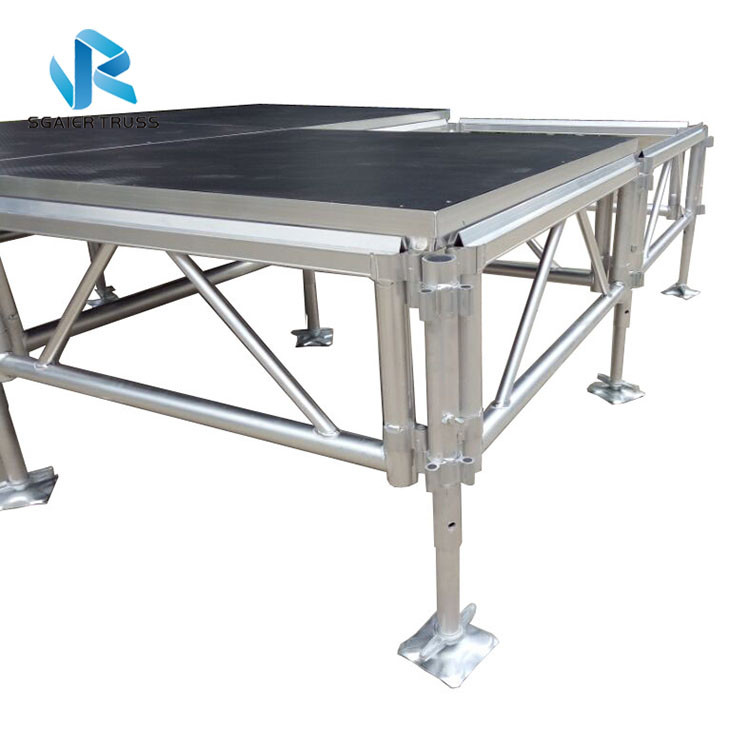 Portable Folding Stage Equipment Aluminum Mobile Stage Platform With Stair Step
