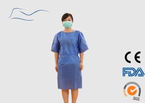 Wholesale Light Blue Disposable Patient Gowns Dust Proof CE / ISO Certification from china suppliers