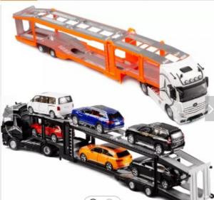 Wholesale Custom Carriage Trailer Truck Toys Diecast Model For Collection And Creative Gift Alloy With Sound And Light Car Toy from china suppliers