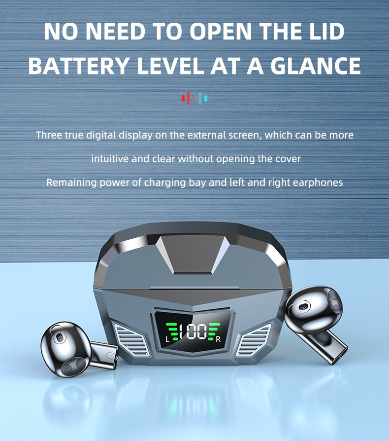 IPX5 Wireless Gaming Earbuds AVRCP Bluetooth 1hr Charging