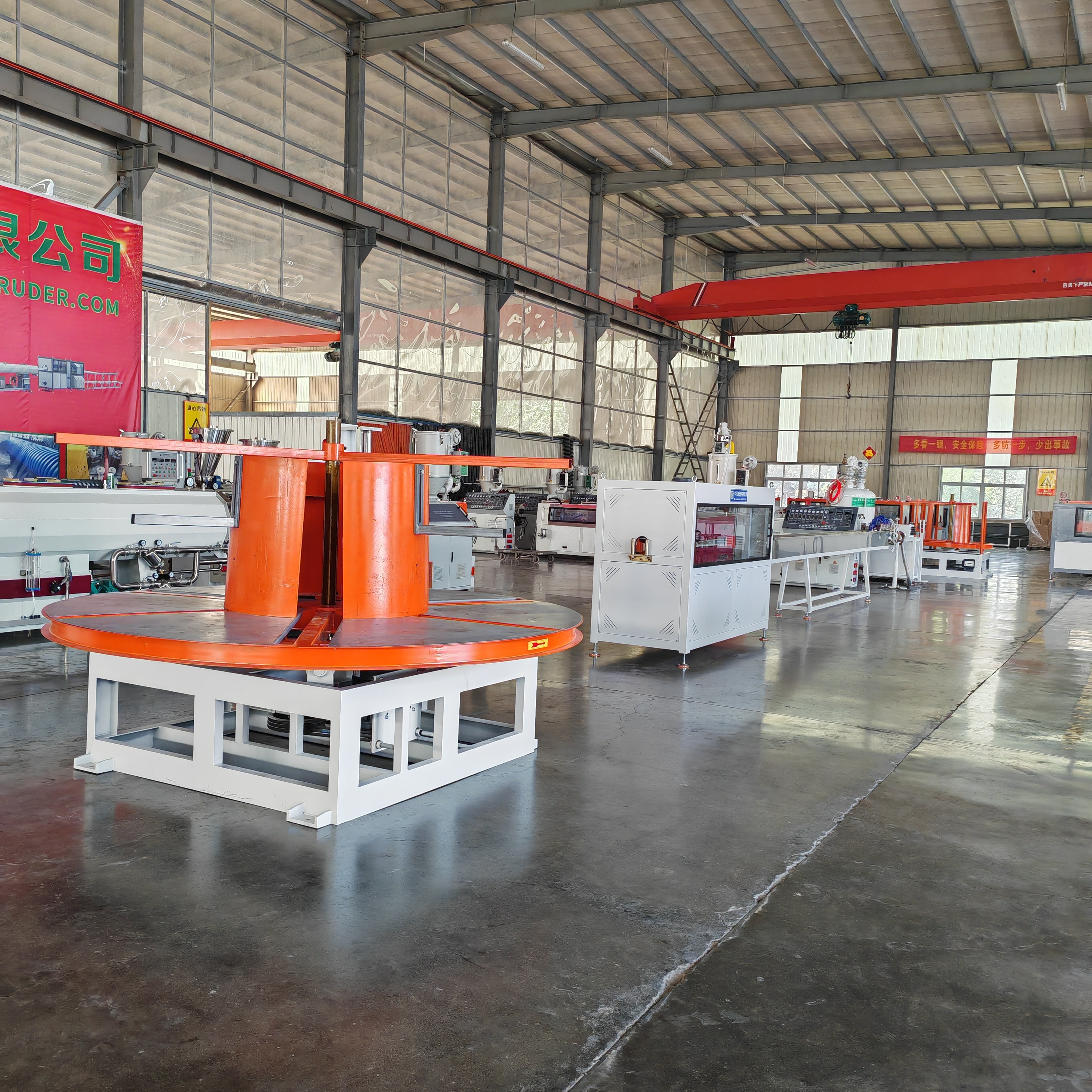 Plastic PE Sheathing Extrusion Line for Unbonded Prestressed Concrete PC Steel Strand Coating Machine