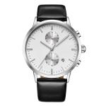 Mens Chronograph Calendar Watch Casual Quartz PE90 Movement Black Digital Sports