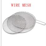 Camping Barbecue Grill Mesh Anti Corrosion 350mm Round Stainless Steel BBQ
