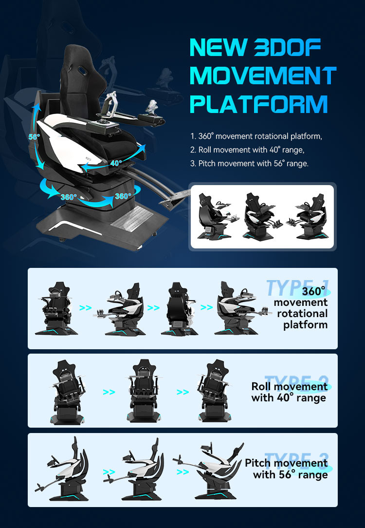 Immersive VR Flight Simulator 9D Vr Aircraft Full Flying Games Airplane Simulator