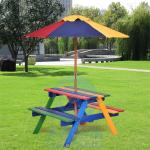 Multicolor Swimming Pool Accessories Non Toxic 4 Seat Kids Picnic Table Bench