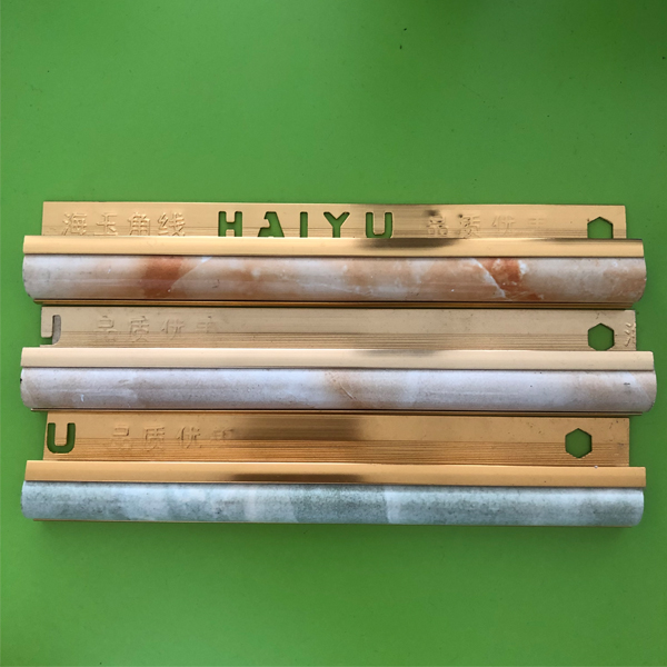 Polished External Corner Tile Trim Gold Transition Aluminum Angle Carpet Tile Trim
