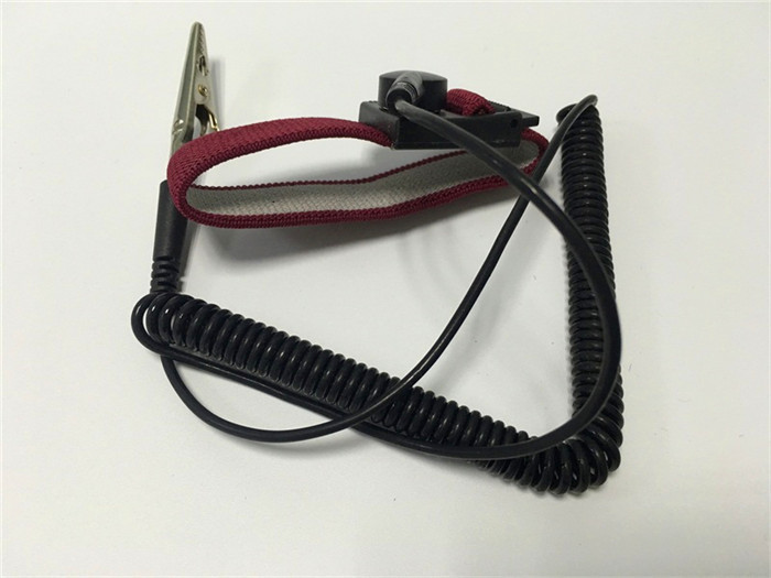 Fabric ESD Wrist Strap Adjustable w/Aligator Clip Built In 1 Meg Ohm Resistor
