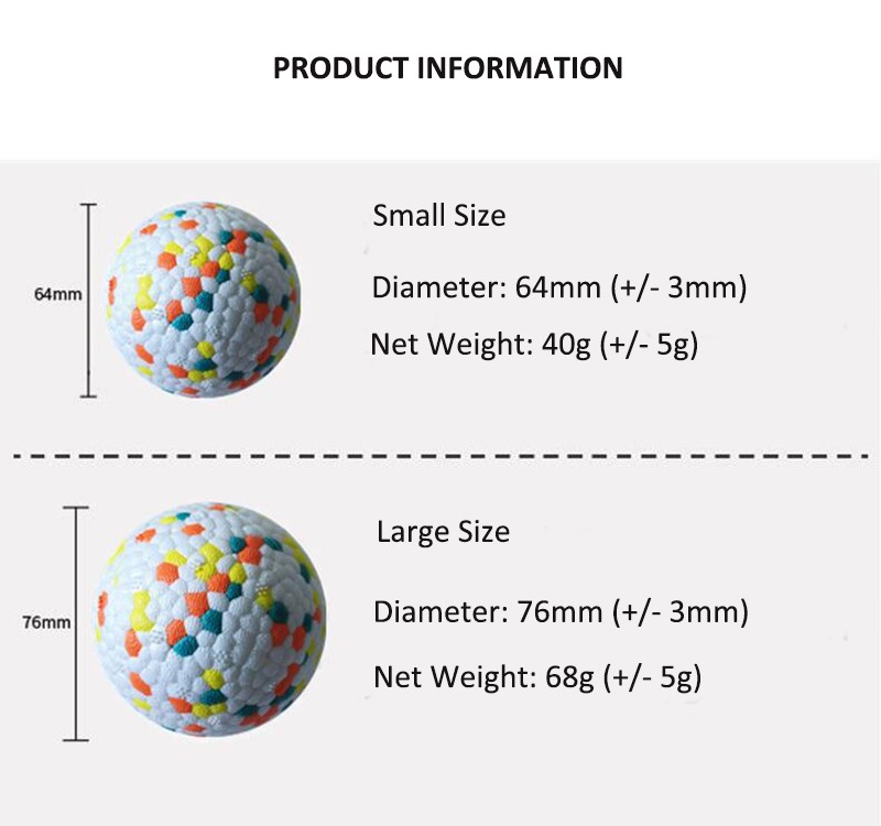 Dog Chew Toy ETPU Solid Ball Interactive for Pet Toys and Accessories