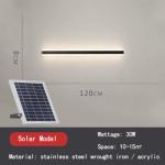 OEM ODM 3000K Aluminum Solar Wall Lights Outdoor Free Wiring For Villa Yard