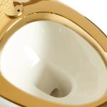 Gold Plated Ceramic One Piece Toilet Sanitary Wares Washdown Toilet Bowl