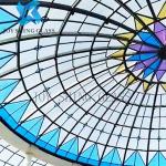 Curved Church Stained Glass, Church Glass Roof Customization