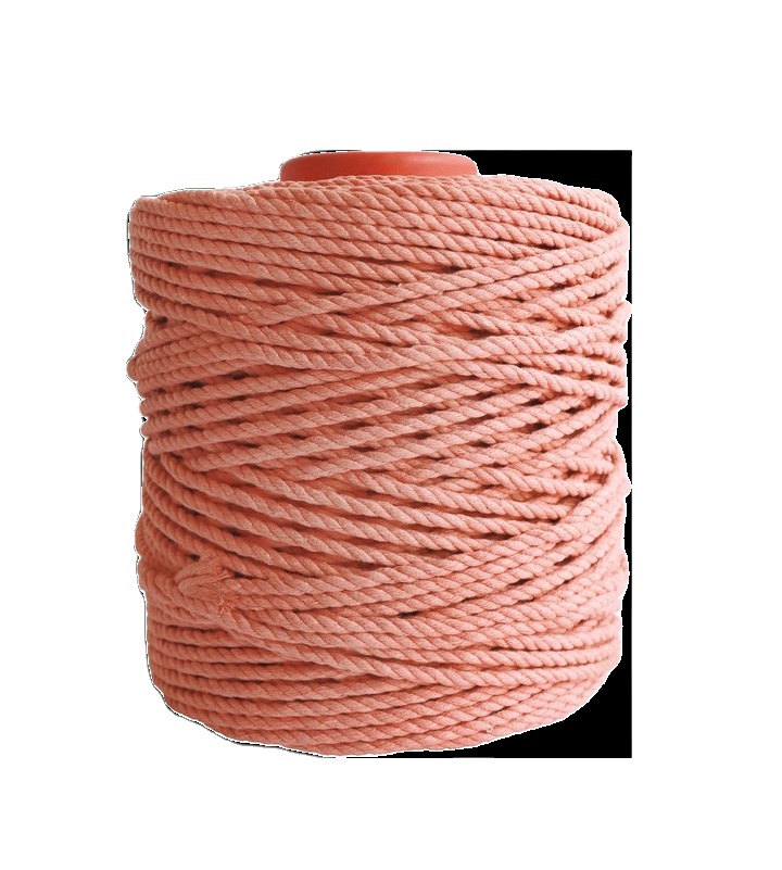 3 Strands Macrame Cord Cotton 5mm Natural Rope Twine for DIY Projects Length 0-10000m