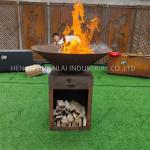 Outdoor Cooking Corten Steel Hemisphere Fire Pit D1000mm Abrasion Resistance