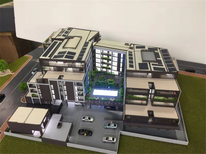 1/75 scale Miniature Australian architecture design model with white internal light
