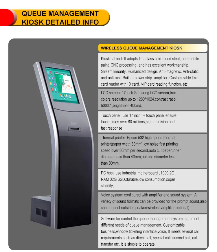 Self Service Ticket Print Terminal Kiosk Multifunction Self Service Terminal With Gift Card Dispenser