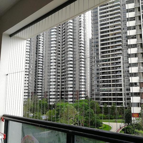 Unobstructed Nature View Invisible Balcony Grille with Durable 304/316 Steel