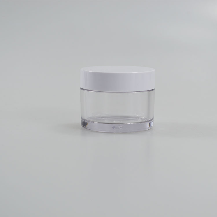 50g Transparent Round PETG Cosmetic Container Jar for Face Cream Durable Material