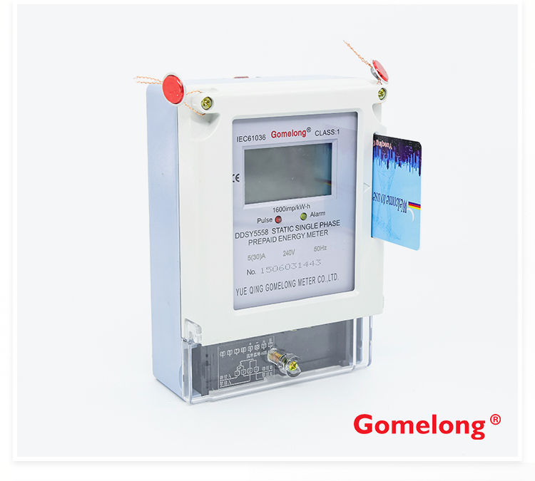2022 New Products Outdoor Single Phase Card Slot Electric Prepayment Electronic Energy Meter