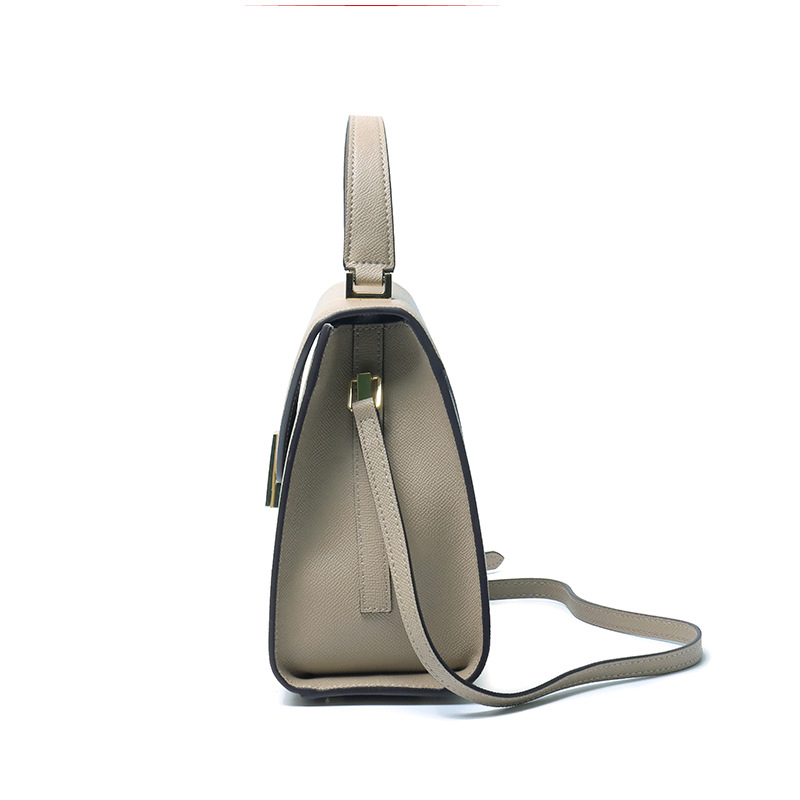 2024 Leather Tote Bag Crossbody with Lockhandbag Fashion Autumn Blue Women's Luxury Handbag