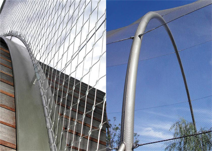 80x80mm Ferrule Stainless Steel Fence Mesh X Tend Inox Cable Webnet Wire Mesh