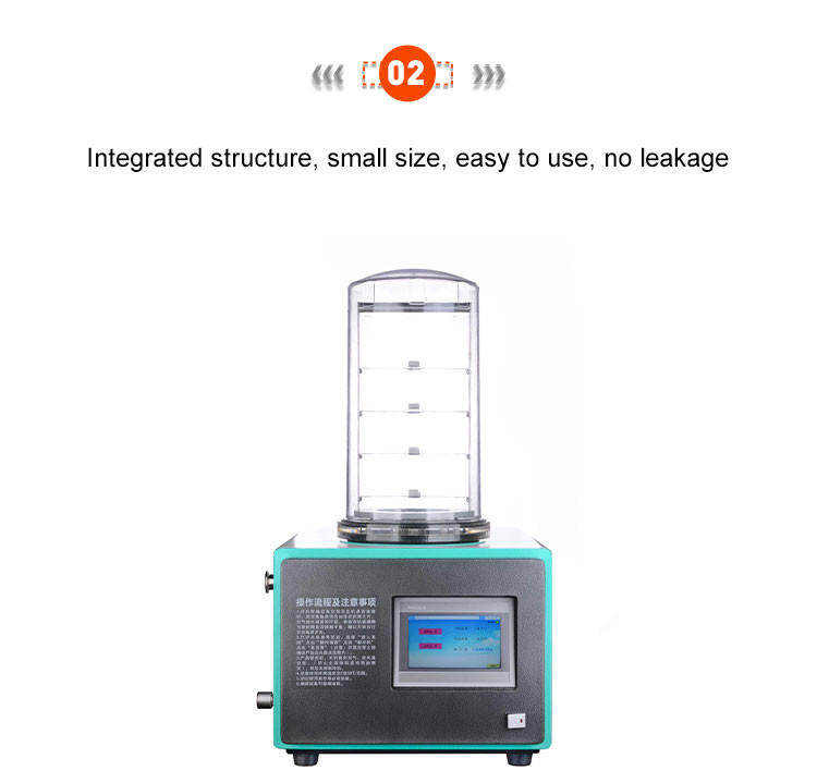 Tabletop Laboratory Vacuum Freeze Dryer 520*600*400mm 0.1㎡