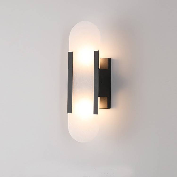 High quality european style modern indoor wall lamp for living room marble copper lamp