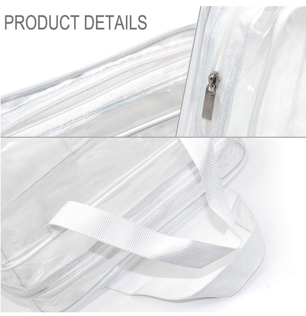 Waterproof Zipper Transparent PVC Travel Luggage Pouch