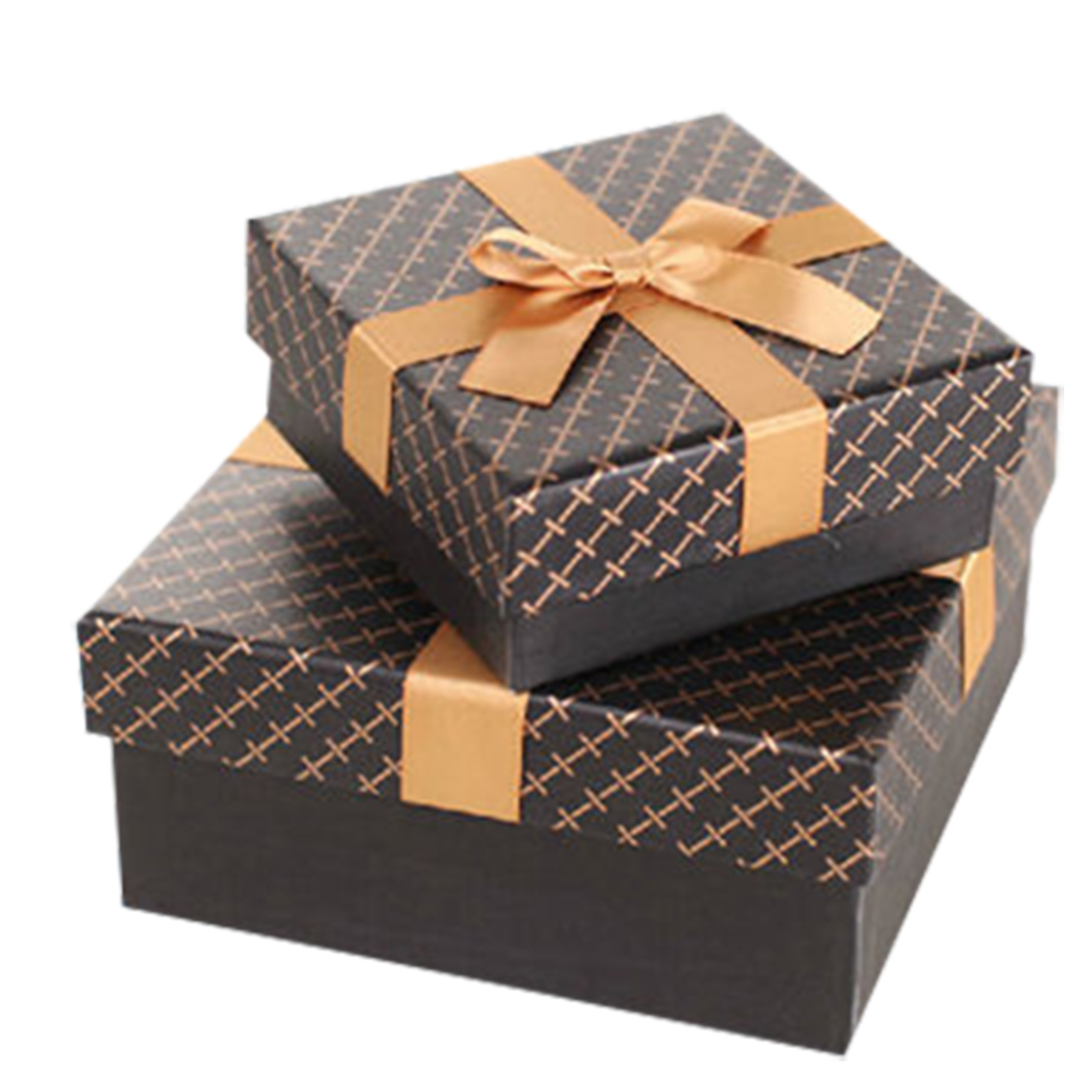 Lid And Base Apparel Packaging Box With Ribbon CMYK / Pantone