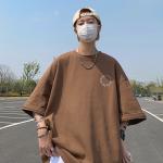 Round Neck Casual Oversized T Shirt Casual Clothing Summer Men Shirts