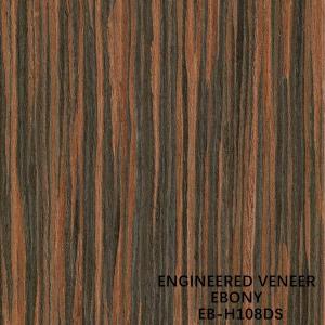Wholesale Cabinet Face Fancy Recomposed Ebony Wood Veneer Brown Color H108DS Straight Grain from china suppliers