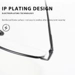 Optical Titanium Metal Glasses Flexible , Men Women Half Rim Glasses