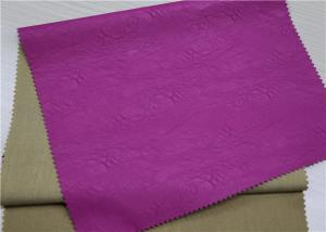 Wholesale Fuschia Embossed Faux Leather , Garment Premium PU Leather Dood Tearing Strength from china suppliers