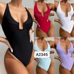 Abrasion Resistance Ladies One Piece Swimsuit Solid Color Womens 1 Piece