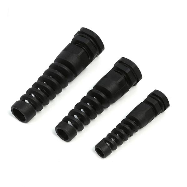 China manufacturer Nylon PA66 spiral cable glands with ISO9001 CE ROHS