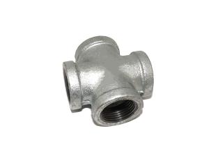 Wholesale Galvanized Plumbing Pipe Fittings , 3 4 Black Pipe Cross Tube Connector from china suppliers