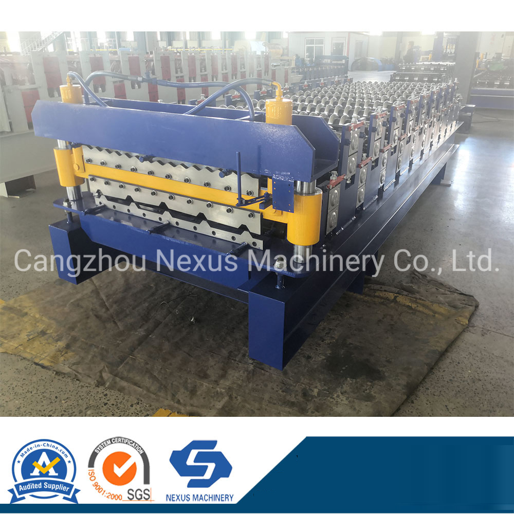 Corrugated Trapezoidal Pattern Cold Bending Machine Roofing Metal Roof Tile Roll Forming Machine