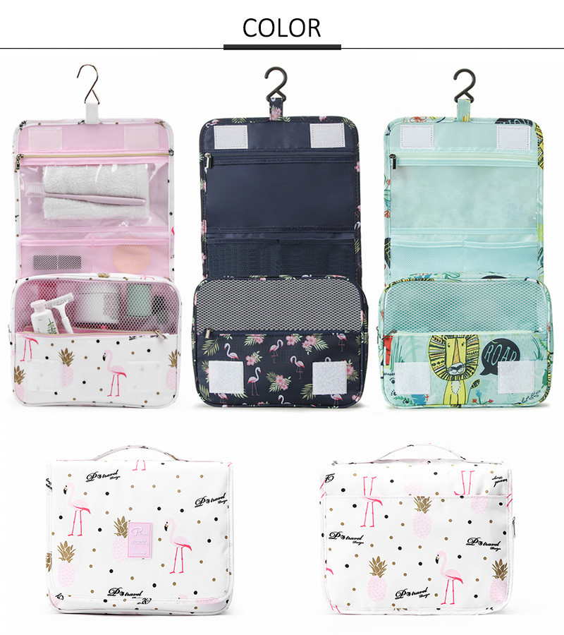 Large Capacity Beauty Cosmetic Makeup Bag Printed Waterproof Wash Bag