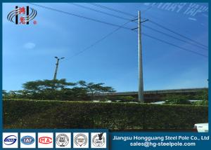 Wholesale Anti Corrrosive Decorative Street Light Poles / Electric Power Poles With Cross Arms from china suppliers