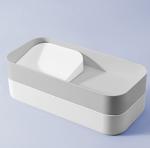 Elevated Neck Guard Cat Food Dispenser With Leak Proof Fence
