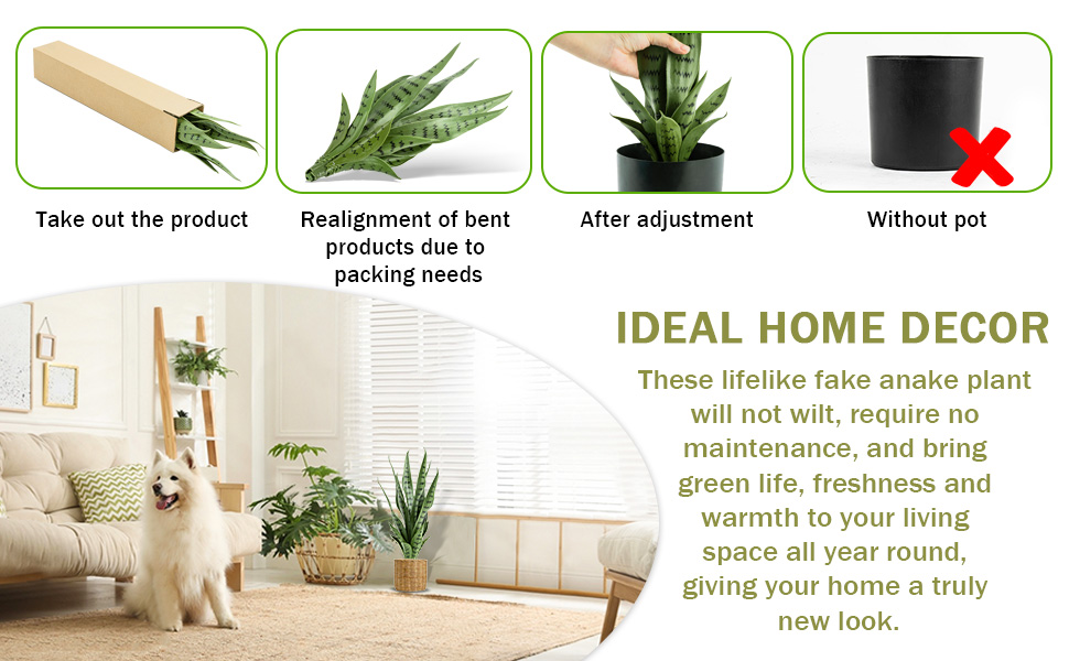 Artificial Plant Faux Snake Plant Artificial Snake Plant Fake Snake Plant Faux Sansevieria Plant 