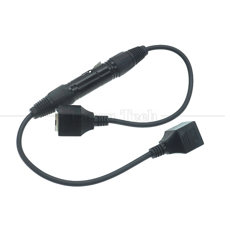 XLR 3 Pin Poles Male Female to RJ45 Female Cat5 Network Ethernet Adapter Cable for Led Audio DMX CON Controller