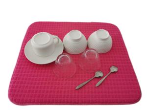 Wholesale 15x20inch Eco-friendly Solid Kitchen Dish Drying Mat All Polyester from china suppliers