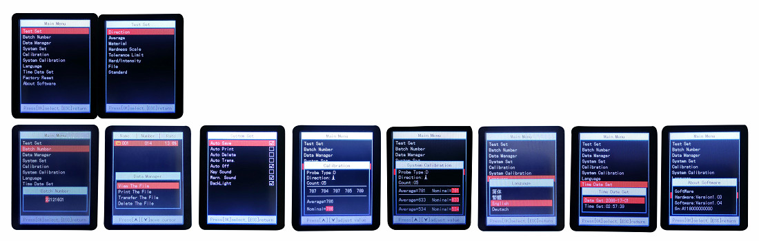 RHL-140 Dual Bin Dustproof TFT LCD Screen Leeb Metal Hardness Tester