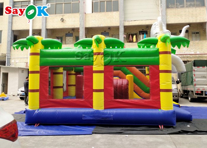 Home Mini Elephant Cartoon Inflatable Bouncer Castle For Kids Party